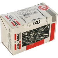 Заклепка 3.2х8, 100шт - коробка Tech-Krep 102282