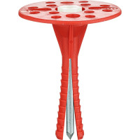 Дюбель для теплоизоляции с металлическим гвоздём с термоголовкой 10х80, 50шт - пакет Tech-Krep 124471