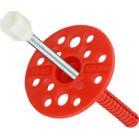 Дюбель для теплоизоляции с металлическим гвоздём с термоголовкой 10х80, 50шт - пакет Tech-Krep 124471