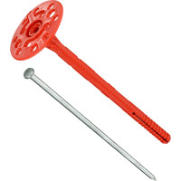 Дюбель для теплоизоляции с металлическим гвоздём 10х180, 50шт - пакет Tech-Krep 102050