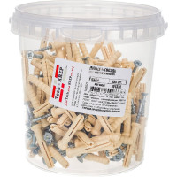 Дюбель-гвоздь 6х40 потайная манжета, нейлон 150шт - ведро Tech-Krep 101330