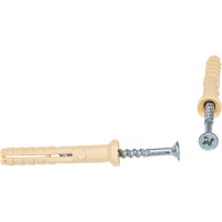 Дюбель-гвоздь 6х40 потайная манжета, нейлон 150шт - ведро Tech-Krep 101330