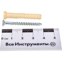 Дюбель-гвоздь 6х40 потайная манжета, нейлон 150шт - ведро Tech-Krep 101330