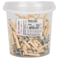 Дюбель-гвоздь Tech-Krep 6х40 гриб, нейлон, 150 шт., ведро 101331