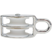 Двойной оцинкованный блок для троса, нейлоновый шкив 50мм 1шт - ярлык Tech-Krep 112733