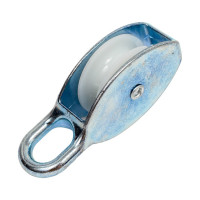 Одинарный оцинкованный блок для троса, нейлоновый шкив 50мм 1шт - ярлык Tech-Krep 112745