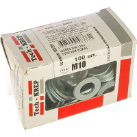 Плоская оцинкованная шайба DIN125а М10 100шт - коробка Tech-Krep 105261