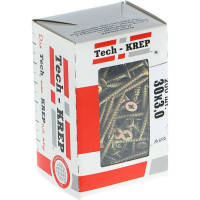 Универсальный саморез Tech-Krep 30х3,0 мм 200 шт желтый,- коробка с окном 102227