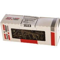 Универсальный саморез Tech-Krep 35х3,0 мм 200 шт желтый, коробка с окном 102228