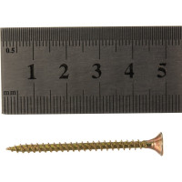 Универсальный саморез Tech-Krep 45х3,5 мм 200 шт желтый, коробка с окном 102237