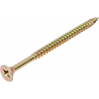 Универсальный саморез Tech-Krep 80х5,0 мм 100 шт желтый, коробка с окном 102266