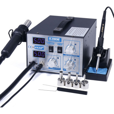 Паяльная станция, фен+паяльник ELEMENT 852D+ 15301