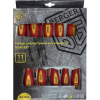Набор диэлектрических отверток до 1000V, 11шт Berger BG BG1066