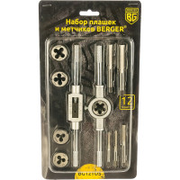 Набор плашек и метчиков 12шт Berger BG BG12TDS