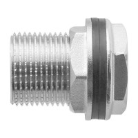 Штуцер врезка в бак (емкость) с прокладкой 3/4" латунь MPF ИС.071267