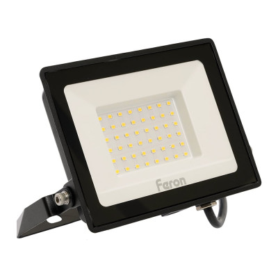 Светодиодный прожектор 2835 SMD 50W 6400K IP65 AC220V/50Hz, черный Feron LL-921 32102