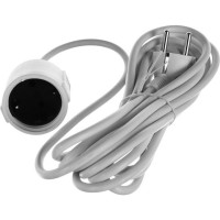 Сетевой одноместный удлинитель, с з/к, 250В, 16А, 5м LUX У-161-05 4606400419716