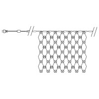 Светодиодная гирлянда FERON CL30 сеть 2х2м + 3м 230V белый c питанием от сети, прозрачный шнур, 26748