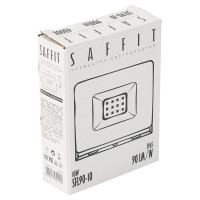 Светодиодный прожектор SAFFIT SFL90-10 2835SMD, 10W 4000K AC220V/50Hz IP65, черный в компактном корпусе 55074