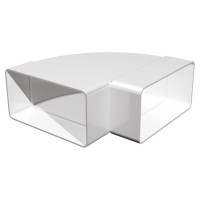 Колено горизонтальное пластик 90, 60х120 мм ERA 612КГП 210-026