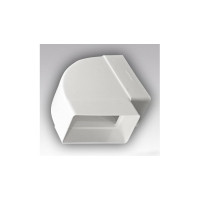 Колено горизонтальное пластик 90, 60х120 мм ERA 612КГП 210-026