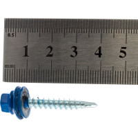 Кровельный саморез, синий Крепежная техника 4,8х35 RAL 5005 250шт 420380 БК