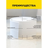 Бордюрная лента для ванн и раковин AVIORA 60 мм, 3,35 м 302-033