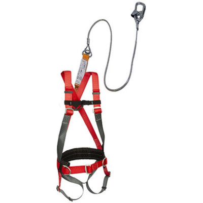 Страховочная система со стропом из металлического троса в ПВХ оболочке и амортизатором ПРОГРЕСС СЕФЕТИ УС 2 аБЖ