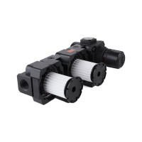 Блок подготовки воздуха: масловлагоотделитель, регулятор, манометр (3000 л/мин; 10 бар; 1/2") WIEDERKRAFT WDK-70740