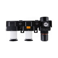 Блок подготовки воздуха: масловлагоотделитель, регулятор, манометр (3000 л/мин; 10 бар; 1/2") WIEDERKRAFT WDK-70740