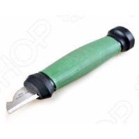 Нож электрика FIT нерж.сталь, прорез.ручка, 2-х сторонняя заточка, лезвие 33мм 10642