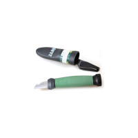 Нож электрика FIT нерж.сталь, прорез.ручка, 2-х сторонняя заточка, лезвие 33мм 10642