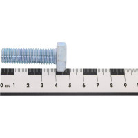 Болт Tech-Krep/Zitar DIN933 с шестигранной головкой, оцинкованный М12х40 + гайка + шайба 2 шт - пакет 136922