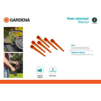 Нож пластиковый 20 шт. для триммеров AccuCut 400 Li; AccuCut 450 Li Gardena 05368-20.000.00