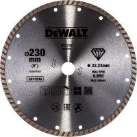 Диск алмазный отрезной Turbo (230х22.2 мм) для УШМ DEWALT DT 3732