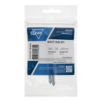 Сантехнический болт DIN 571 оцинкованный 6х80, 2шт - пакет Zitar 102584