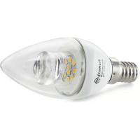 Светодиодная лампа ECOWATT B35 4.2W 2700K E14 CL 300 теплый белый свет свеча прозрачная 4606400419389