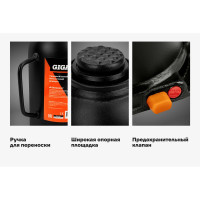 Гидравлический бутылочный домкрат 20Т Gigant, подхват 242мм, подъем 452мм, рабочий ход 155мм, HBJ-20