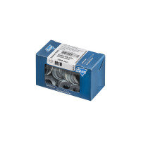 Плоская шайба DIN125A оцинкованная М10, 100 шт, коробка с окном Zitar 105261