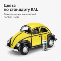 Аэрозольная краска в баллончике KUDO высокопрочная алкидная универсальная глянцевая RAL 1018 жёлтая KU-1013