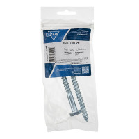 Сантехнический болт DIN 571, оцинкованный, 10x140 мм, 2 шт. в пакете Zitar 113138