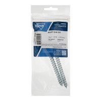 Сантехнический болт DIN 571, оцинкованный, 10x100 мм, 2 шт. в пакете Zitar 103885