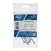 Саморез ШУц с потайной головкой 5,0x70 мм, 6 шт., пакет Zitar 102450