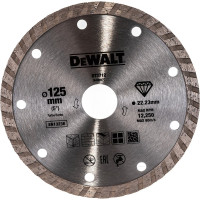 Диск алмазный отрезной Turbo (125х22.2 мм) для УШМ DEWALT DT 3712