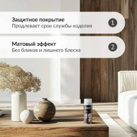 Лак акриловый универсальный KUDO, быстросохнущий бесцветный, в баллончике, матовый KU-9004