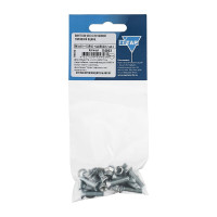 Винт с потайной головкой DIN965 оцинкованный M5x20 мм, в комплекте с гайкой и шайбой, 12 шт в пакете Zitar 114062