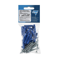 Саморез ШУц с потайной головкой 3,5x40 мм + дюбель 6x30 мм, 30 шт в пакете Zitar 112563