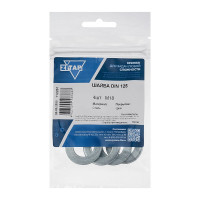 Шайба плоская DIN125a оцинкованная М18, 4 шт в пакете Zitar 112261