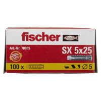 Дюбель Fischer SX 5X25 100 шт 70005