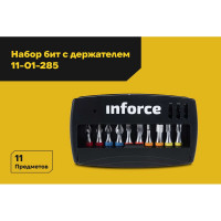 Набор бит с держателем 11 предметов Inforce 11-01-285